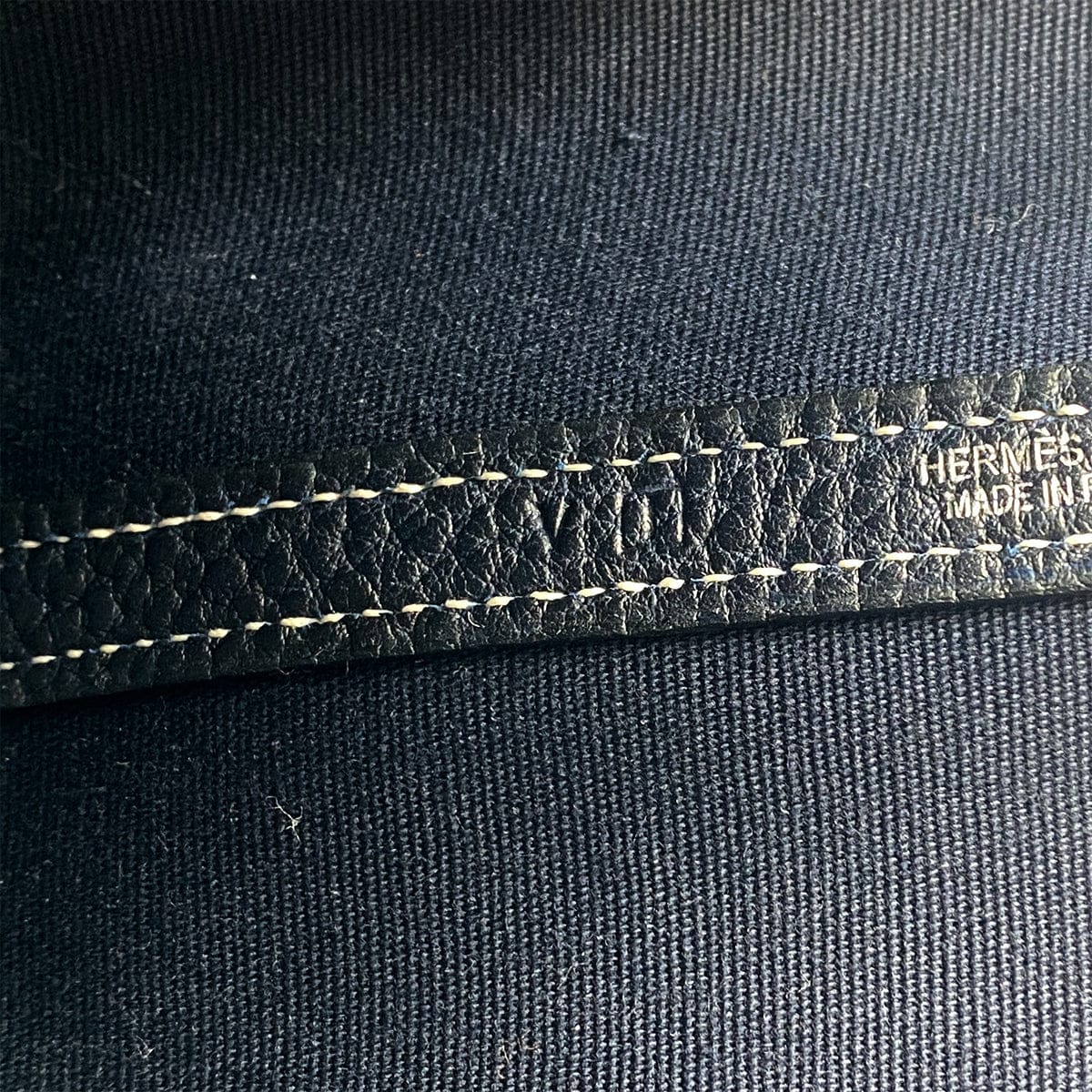 Luxury Promise Japan HERMES GARDEN PARTY TTPM BLUE MARINE TOILE OFFICIER NEGONDA HAND BAG □I 90301094