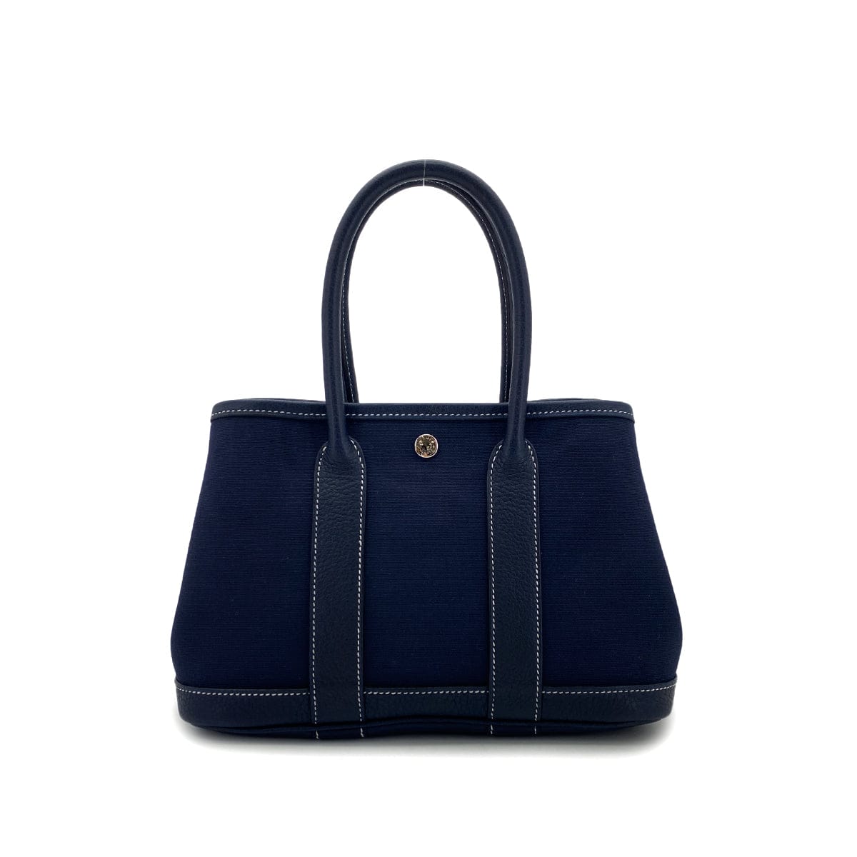 Luxury Promise Japan HERMES GARDEN PARTY TTPM BLUE MARINE TOILE OFFICIER NEGONDA HAND BAG □I 90301094