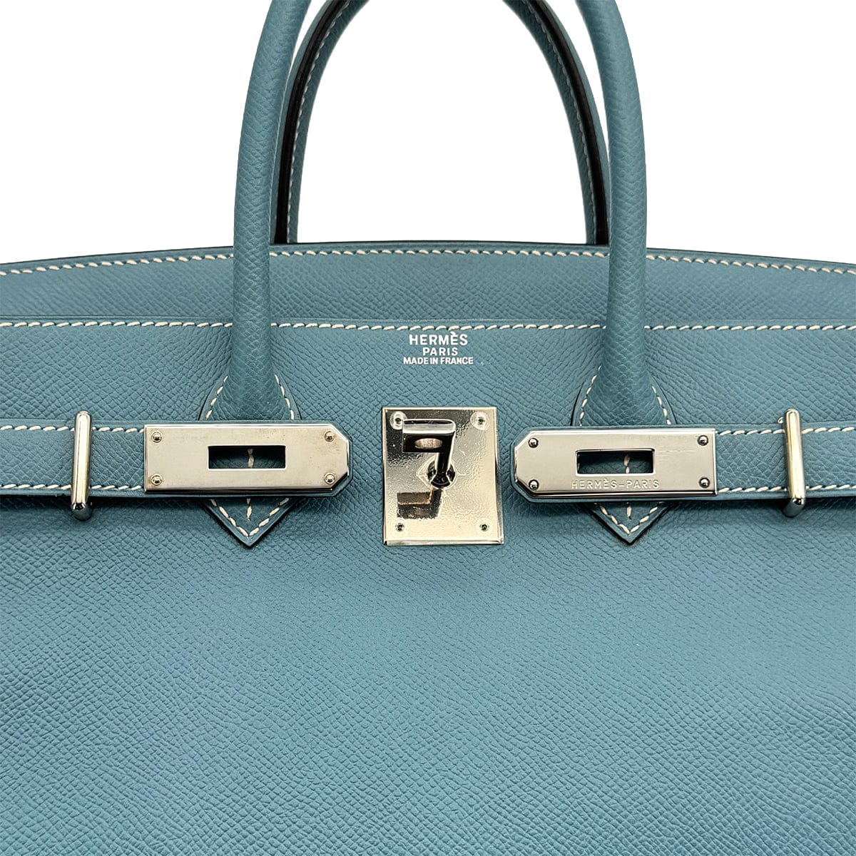 Luxury Promise Japan HERMES HAUT A COURROIES 28 BLUE JEAN VEAU EPSOM HAND BAG 2006 SQUARE J PALLADIUM HARDWARE 90324659