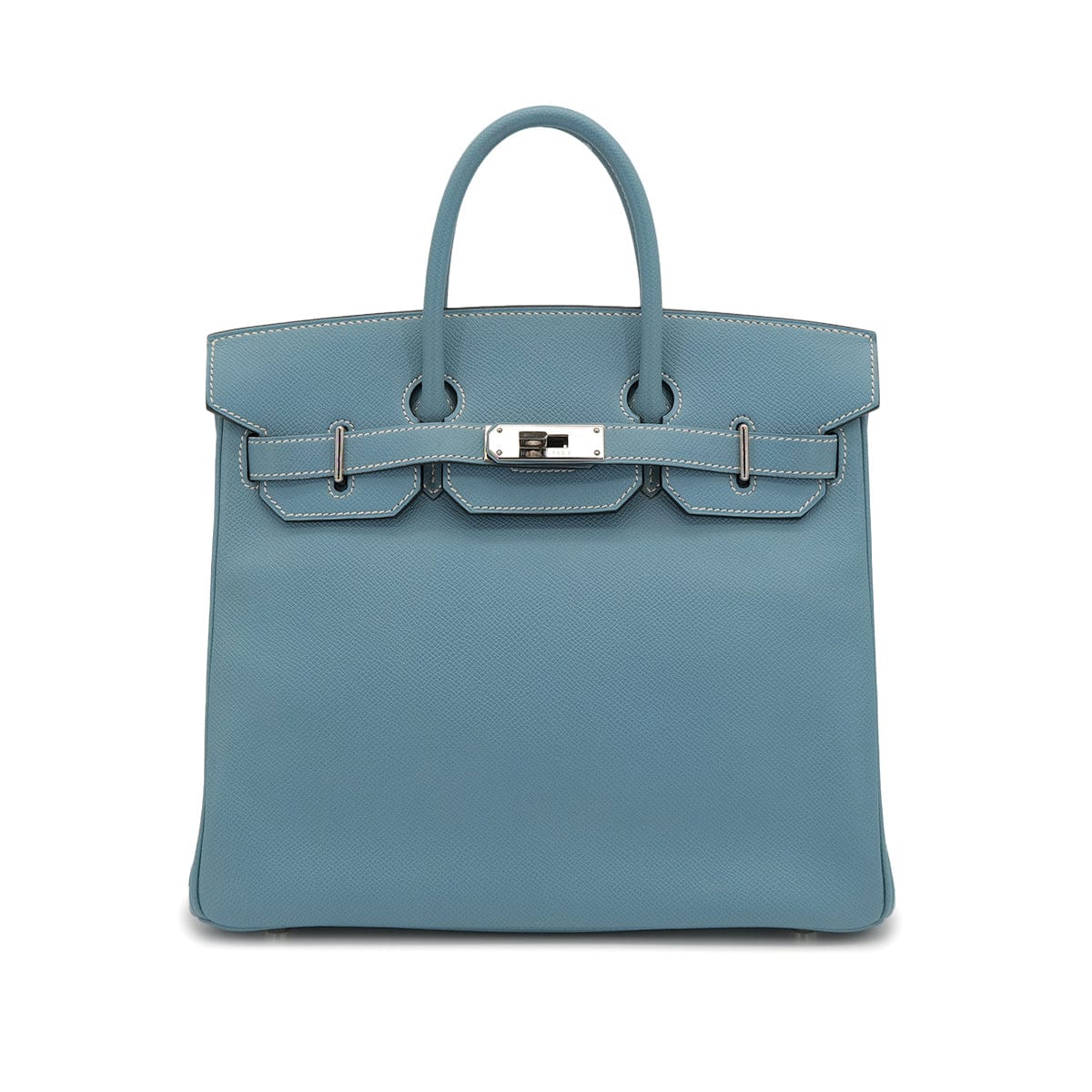 Luxury Promise Japan HERMES HAUT A COURROIES 28 BLUE JEAN VEAU EPSOM HAND BAG 2006 SQUARE J PALLADIUM HARDWARE 90324659