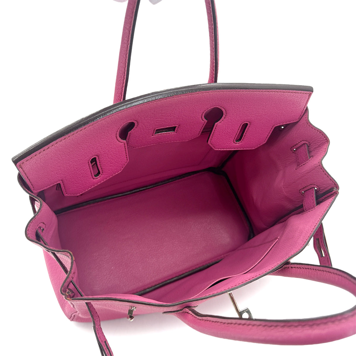 Luxury Promise Japan HERMES HAUT A COURROIES 28 FUCHSIA CHEVRE COROMANDEL HAND BAG ▢J SHW 90295278