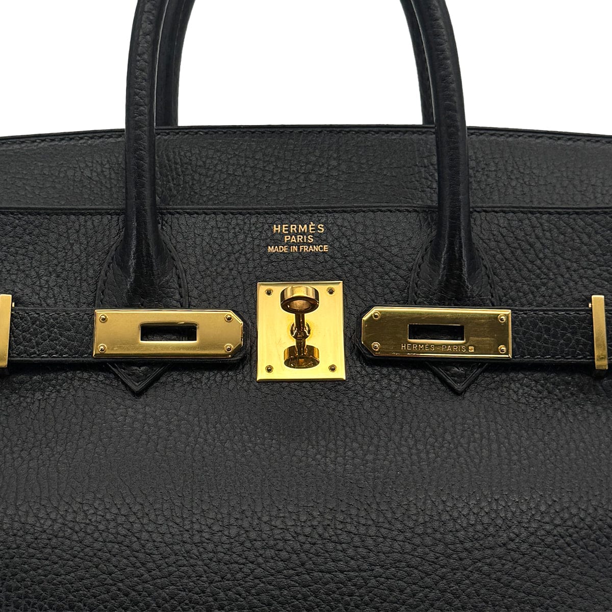 Luxury Promise Japan HERMES HAUT A COURROIES 32 BLACK ARDENNES HAND BAG 1996 CIRCLE Z GOLD HARDWARE 90323447