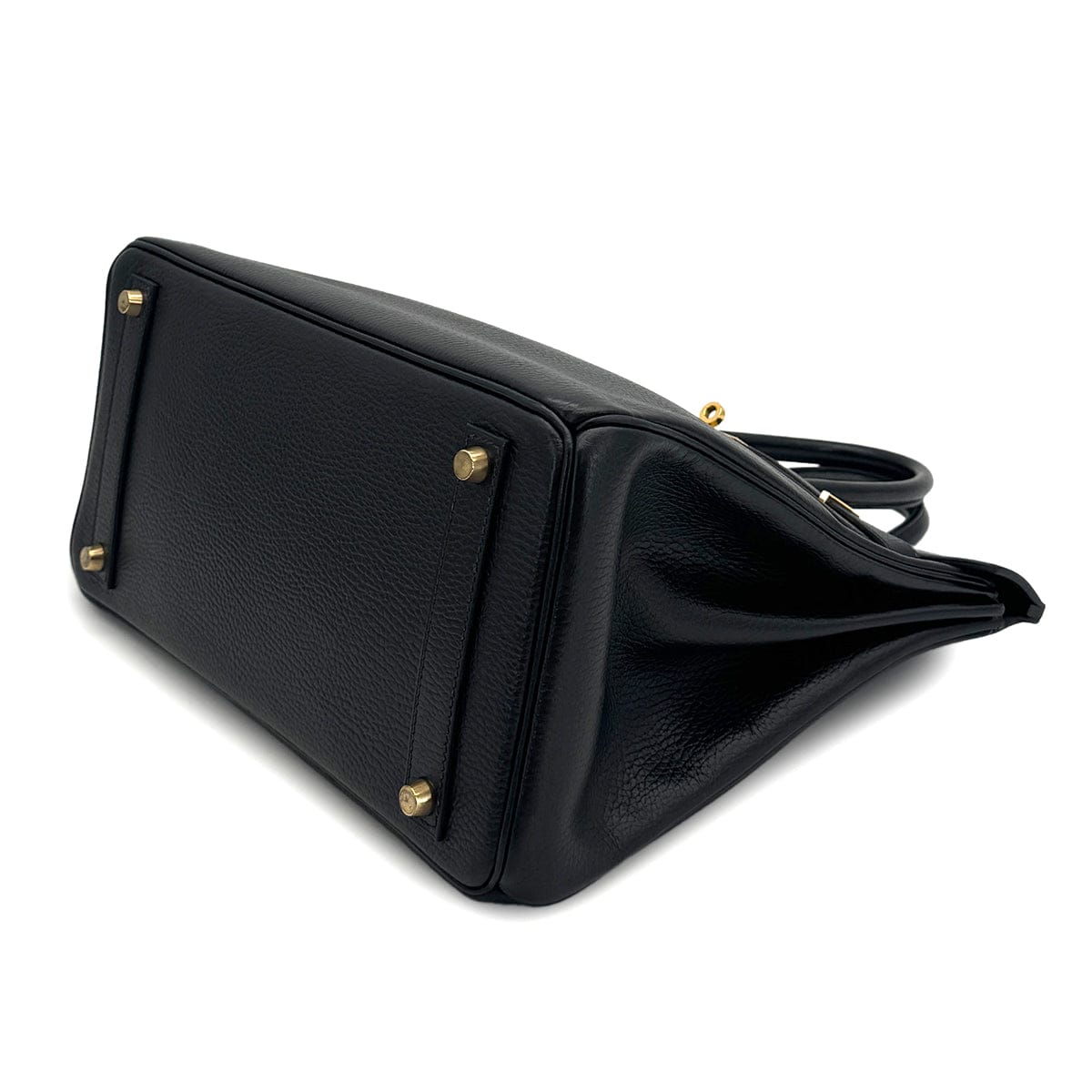 Luxury Promise Japan HERMES HAUT A COURROIES 32 BLACK ARDENNES HAND BAG 1996 CIRCLE Z GOLD HARDWARE 90323447