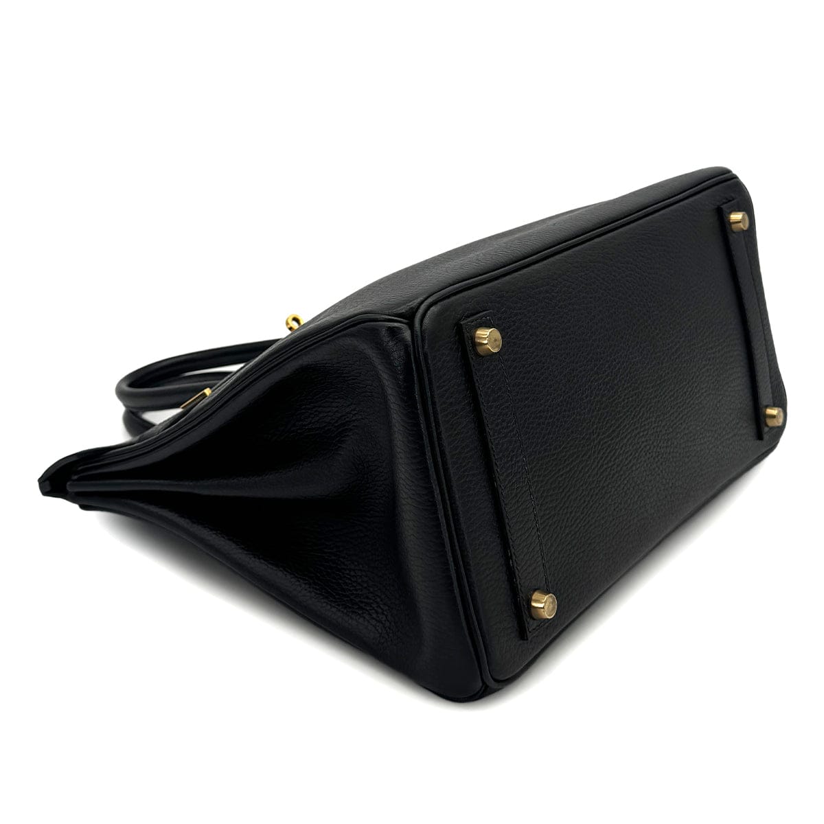 Luxury Promise Japan HERMES HAUT A COURROIES 32 BLACK ARDENNES HAND BAG 1996 CIRCLE Z GOLD HARDWARE 90323447