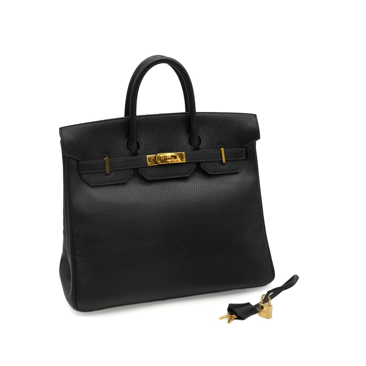 Luxury Promise Japan HERMES HAUT A COURROIES 32 BLACK ARDENNES HAND BAG 1996 CIRCLE Z GOLD HARDWARE 90344865