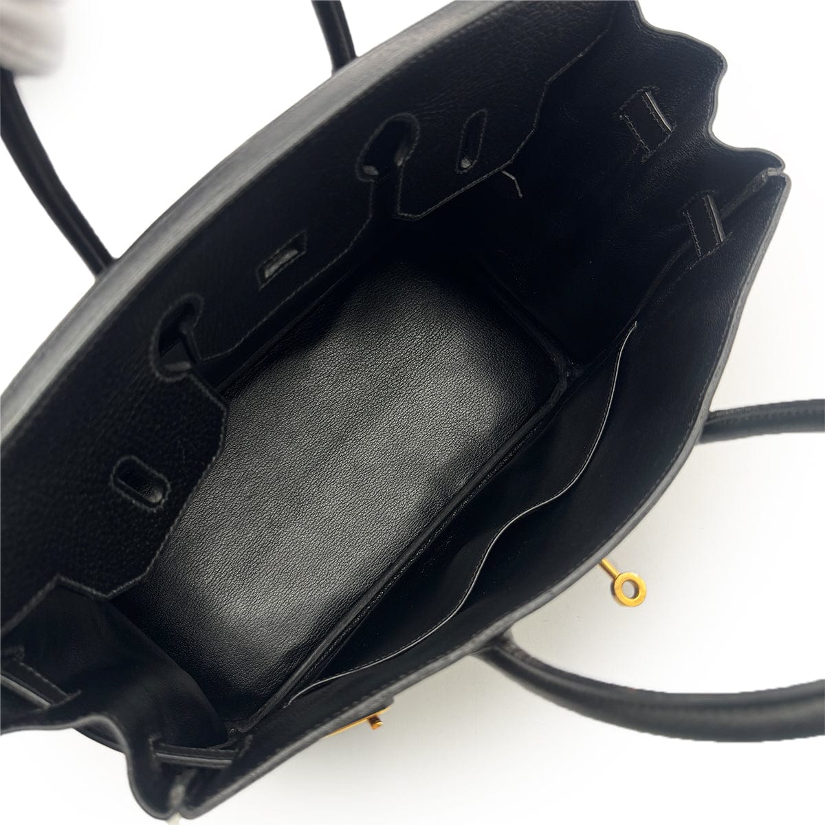 Luxury Promise Japan HERMES HAUT A COURROIES 32 BLACK ARDENNES HAND BAG 〇Z GHW 90303607