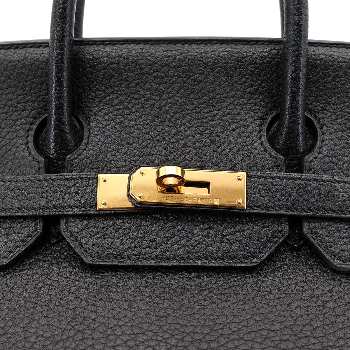 Luxury Promise Japan HERMES HAUT A COURROIES 32 BLACK FJORD HAND BAG □F GHW 90303725