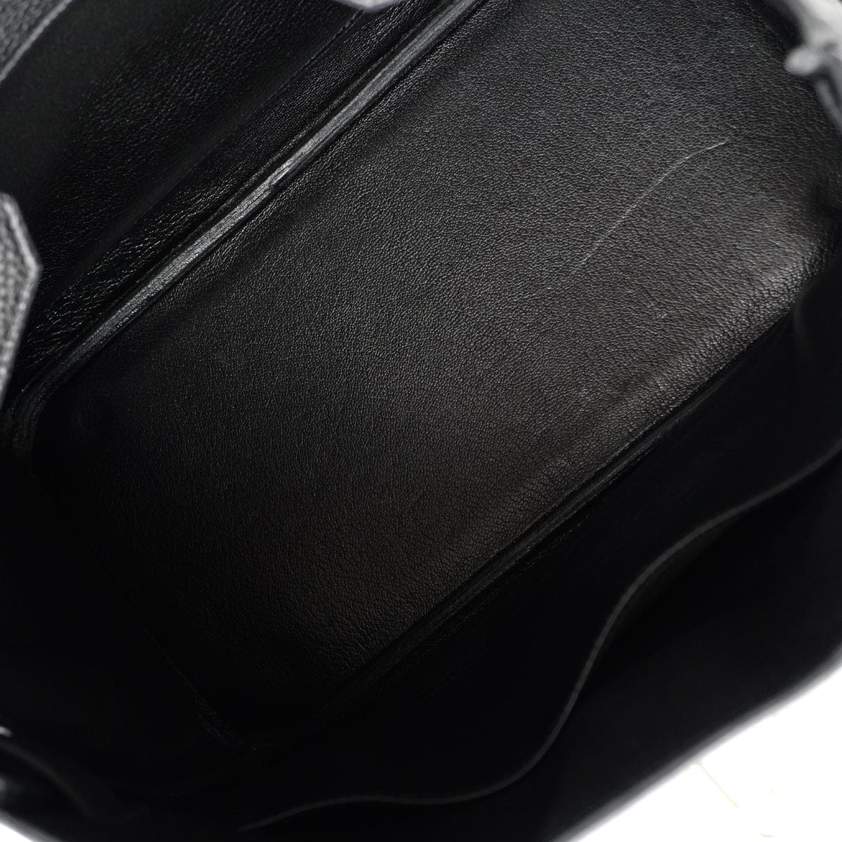 Luxury Promise Japan HERMES HAUT A COURROIES 32 BLACK TOGO HAND BAG 2004 SQUARE H GOLD HARDWARE 90345055