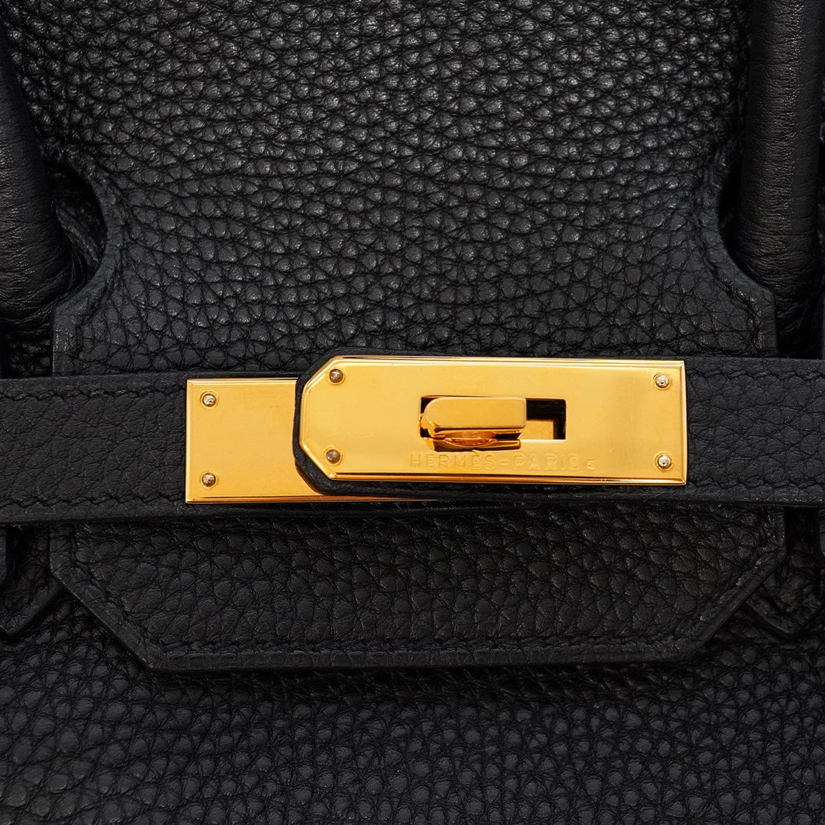 Luxury Promise Japan HERMES HAUT A COURROIES 32 BLACK TOGO HAND BAG 2004 SQUARE H GOLD HARDWARE 90345055