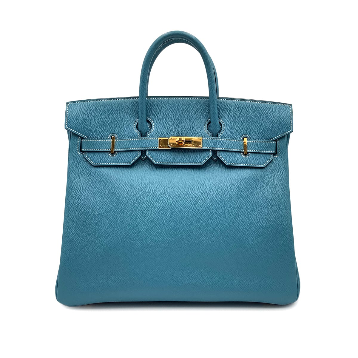Luxury Promise Japan HERMES HAUT A COURROIES 32 BLUE JEAN EPSOM HAND BAG □C SHW 90299364