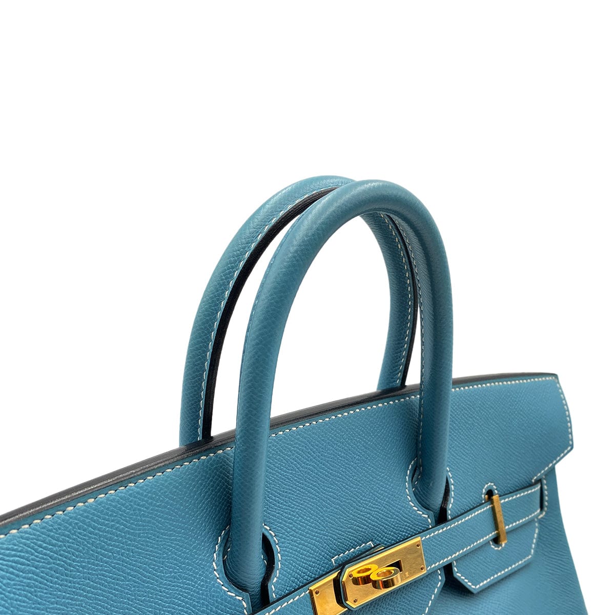 Luxury Promise Japan HERMES HAUT A COURROIES 32 BLUE JEAN EPSOM HAND BAG □C SHW 90299364