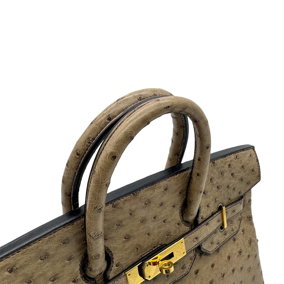 Luxury Promise Japan HERMES HAUT A COURROIES 32 GRAY OSTRICH HAND BAG 〇W GHW 90299365