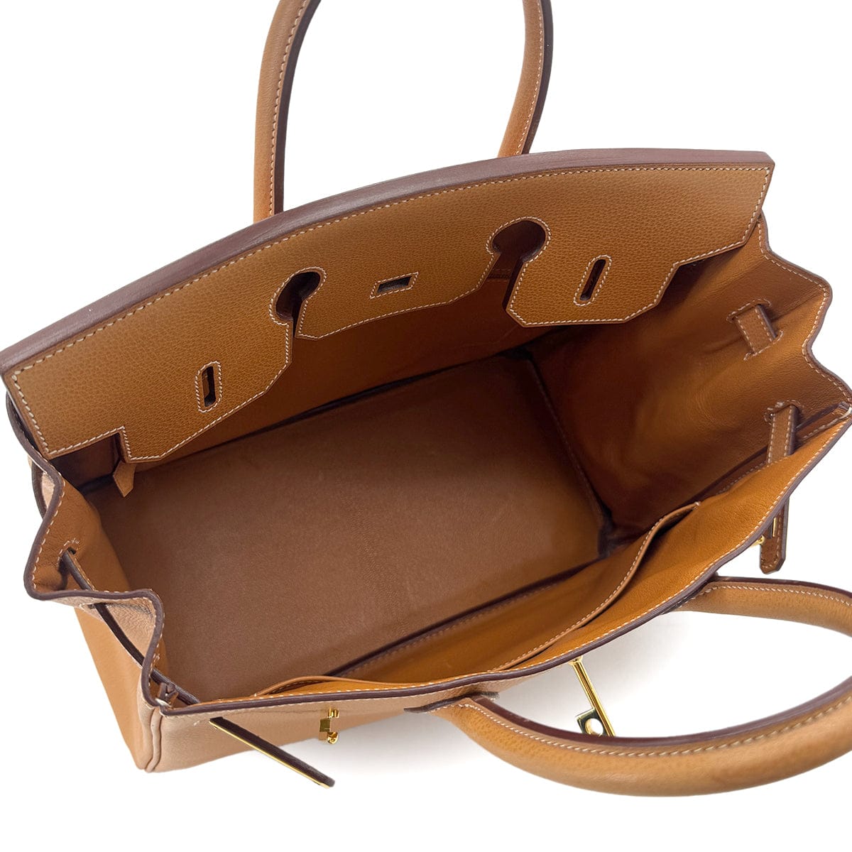 Luxury Promise Japan HERMES HAUT A COURROIES 32 NATUREL VACHE LIEGEE HAND BAG □H GHW 90300008