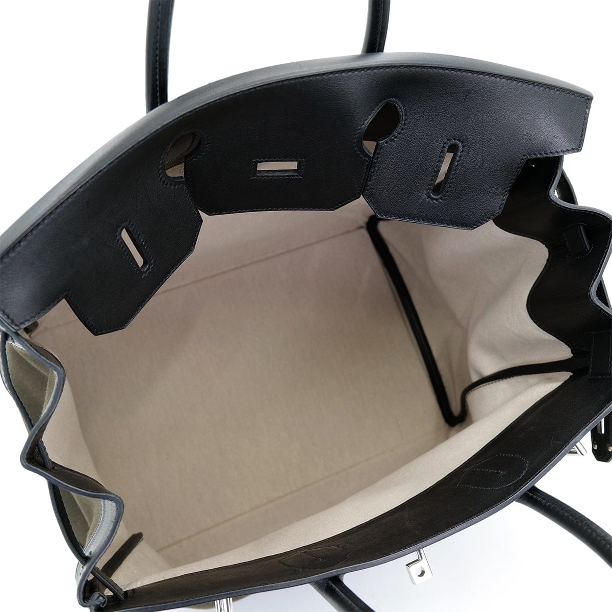 Luxury Promise Japan HERMES HAUT A COURROIES 40 BLACK VERT MAQUIS EVERCOLOR TOILE OFFICIER HAND BAG Z SHW 90301717