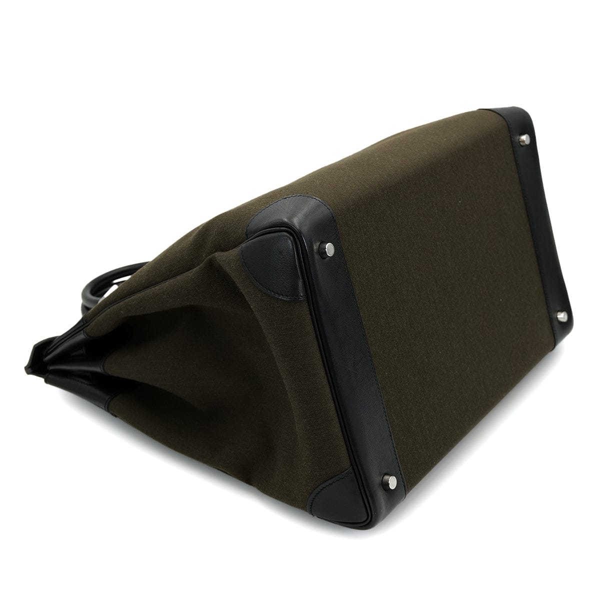 Luxury Promise Japan HERMES HAUT A COURROIES 40 BLACK VERT MAQUIS EVERCOLOR TOILE OFFICIER HAND BAG Z SHW 90301717