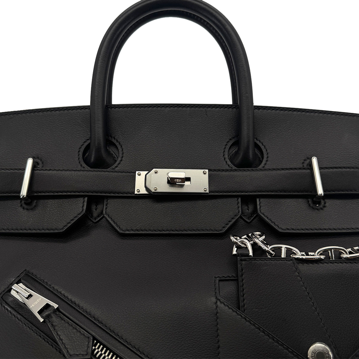 Luxury Promise Japan HERMES HAUT A COURROIES 40 ROCK BLACK EVER GRAIN HAND BAG B SHW 90294967