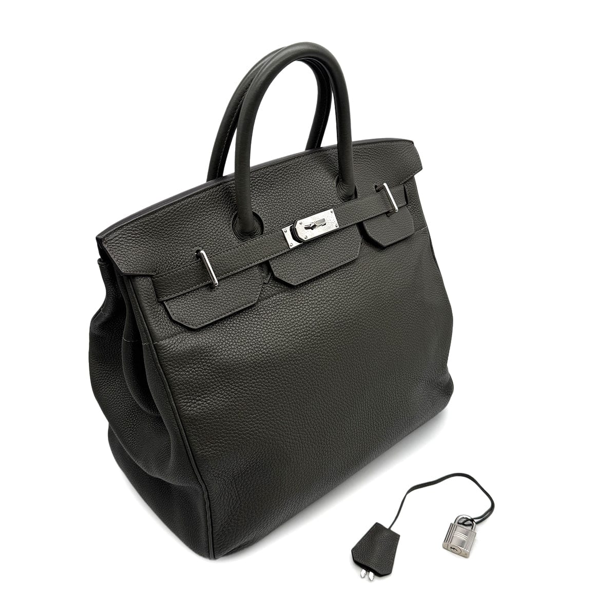 Luxury Promise Japan HERMES HAUT A COURROIES 40 VERT GRIS TAURILLON CLEMENCE HAND BAG 2012 SQUARE P PALLADIUM HARDWARE 90314529