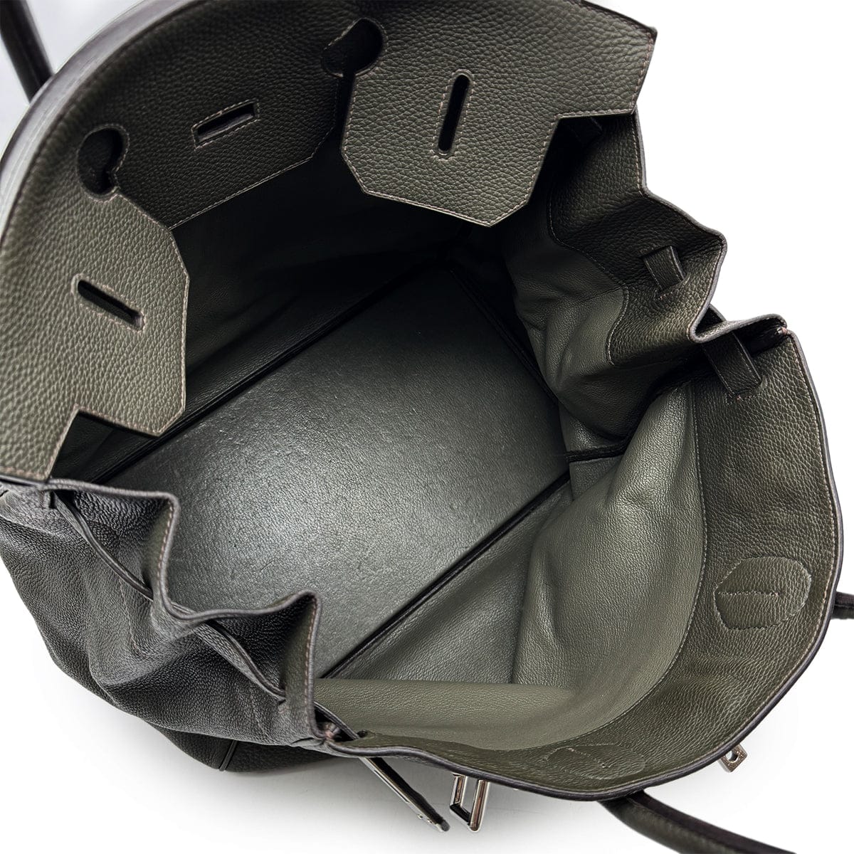 Luxury Promise Japan HERMES HAUT A COURROIES 40 VERT GRIS TAURILLON CLEMENCE HAND BAG 2012 SQUARE P PALLADIUM HARDWARE 90314529