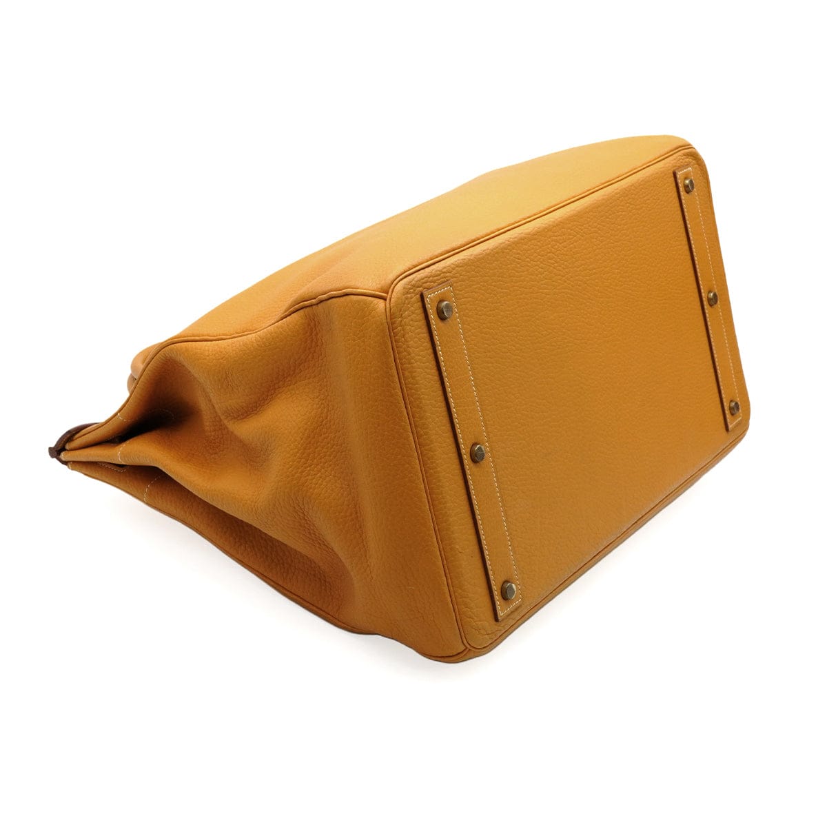 Luxury Promise Japan HERMES HAUT A COURROIES 45 NATURAL FJORD HAND BAG 1992 CIRCLE V GOLD HARDWARE 90346983