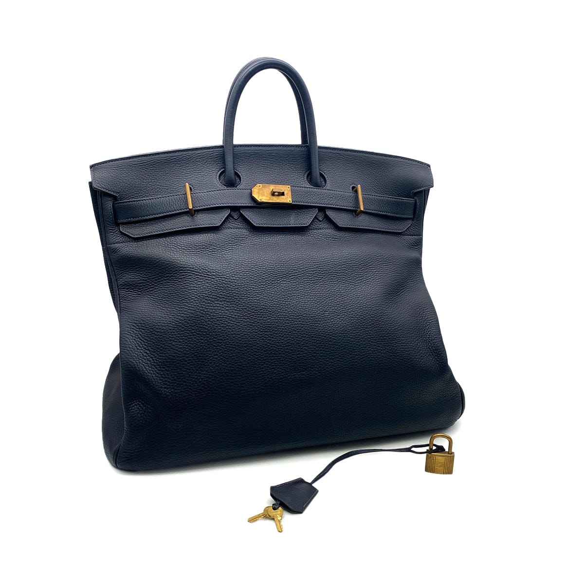 Luxury Promise Japan HERMES HAUT A COURROIES 50 BLUE INDIGO TOGO HAND BAG □E GHW 90304764