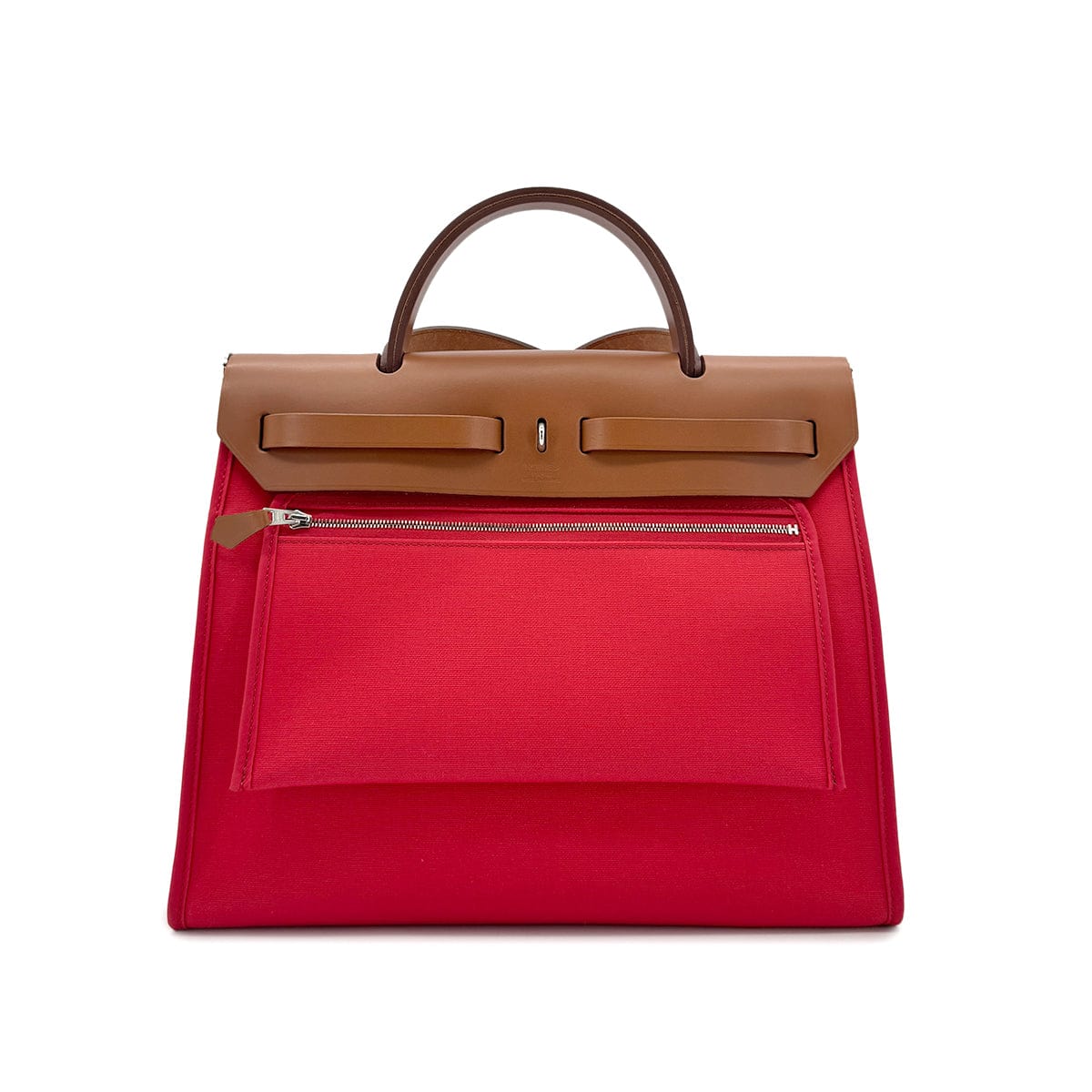 Luxury Promise Japan HERMES HER BAG ZIP PM 31 BOUGAINVILLIER FAUVE VACHE HUNTER TOILE OFFICIER TOTE SHOULDER BAG C 90279780