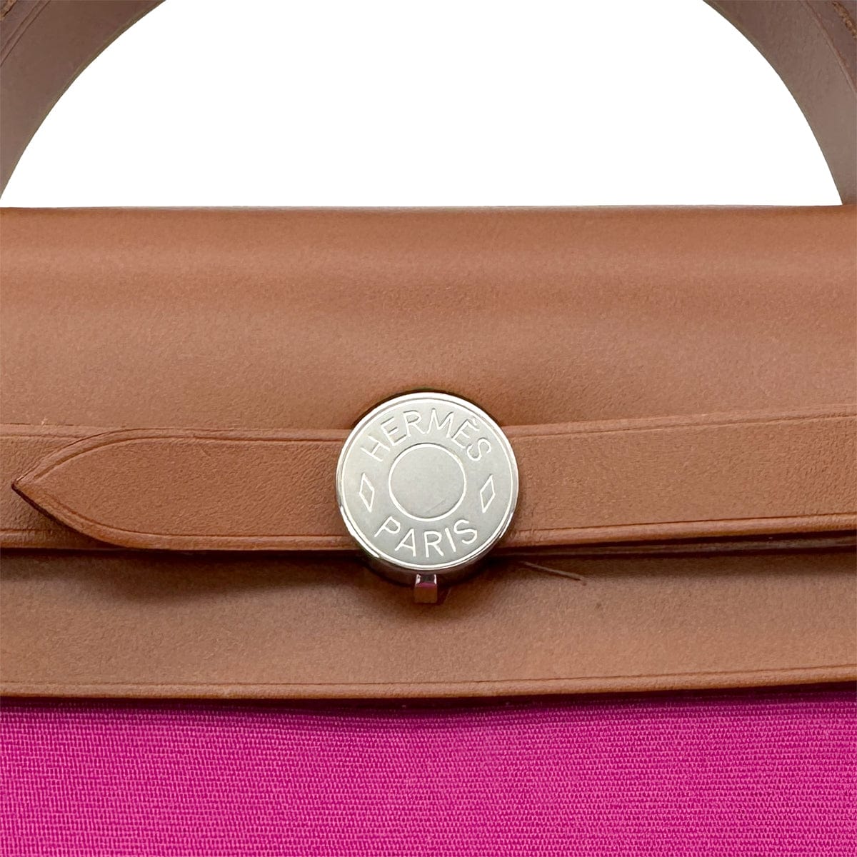 Luxury Promise Japan HERMES HER BAG ZIP PM 31 FAUVE MAGNOLIA VACHE HUNTER TOILE OFFICIER TOTE SHOULDER BAG Y 90279781