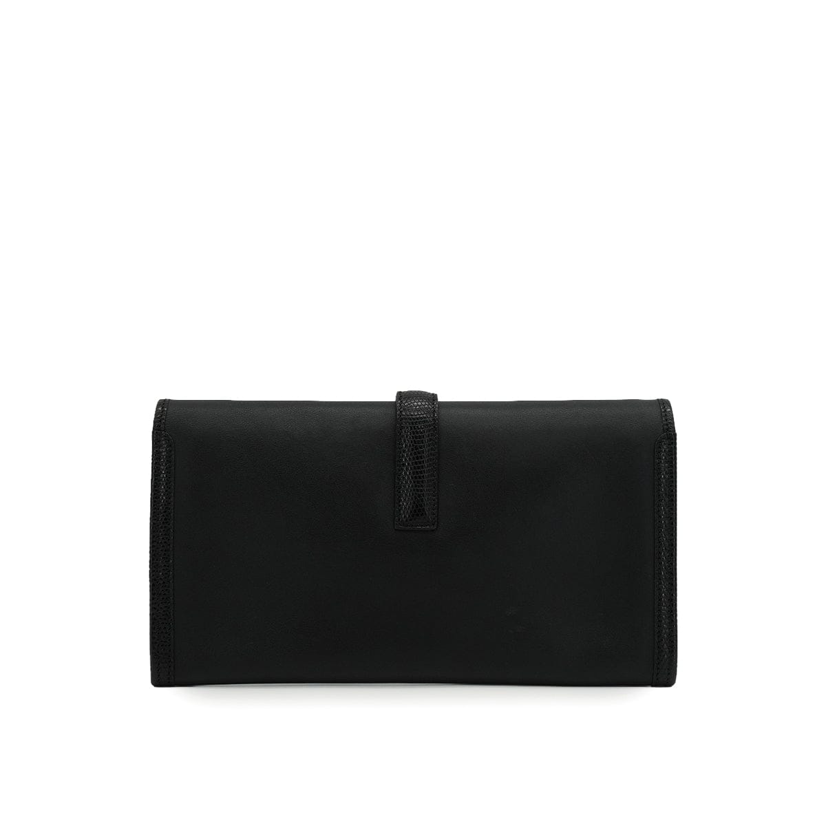 Luxury Promise Japan HERMES JIGE ELAN 29 BLACK LIZARD VEAU SWIFT CLUTCH BAG 2017 A STAMP 90339216
