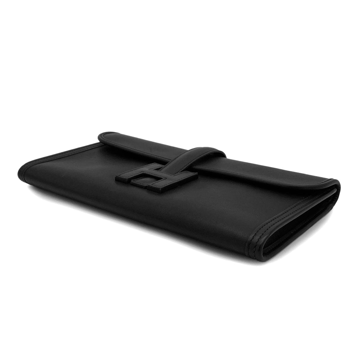 Luxury Promise Japan HERMES JIGE ELAN 29 BLACK SWIFT CLUTCH BAG 2018 C STAMP 90326838