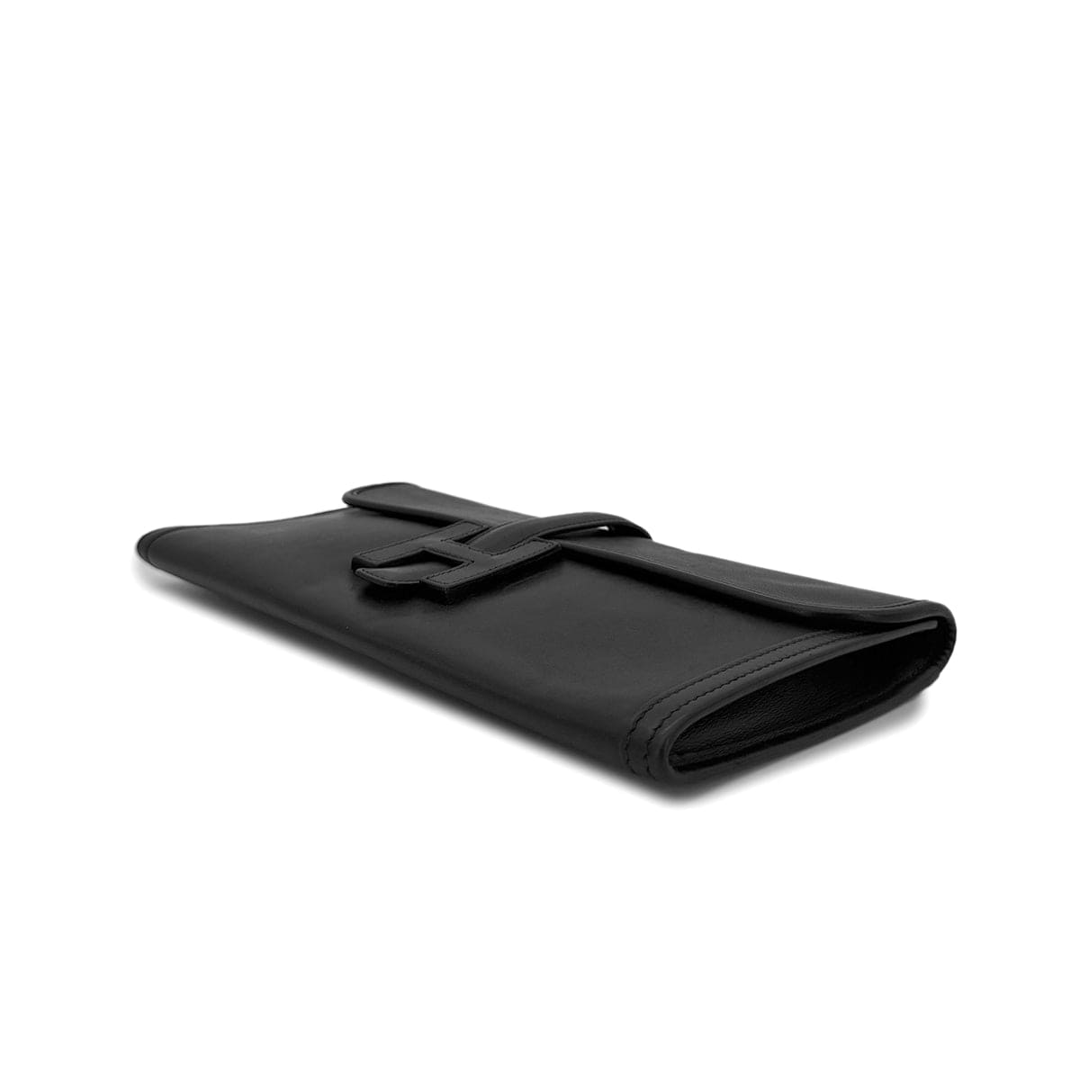 Luxury Promise Japan HERMES JIGE ELAN 29 BLACK VEAU SWIFT CLUTCH BAG X 90296049