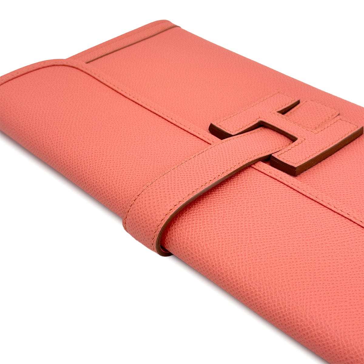 Luxury Promise Japan HERMES JIGE ELAN 29 FLAMINGO VEAU EPSOM CLUTCH BAG 2013 SQUARE Q 90312503