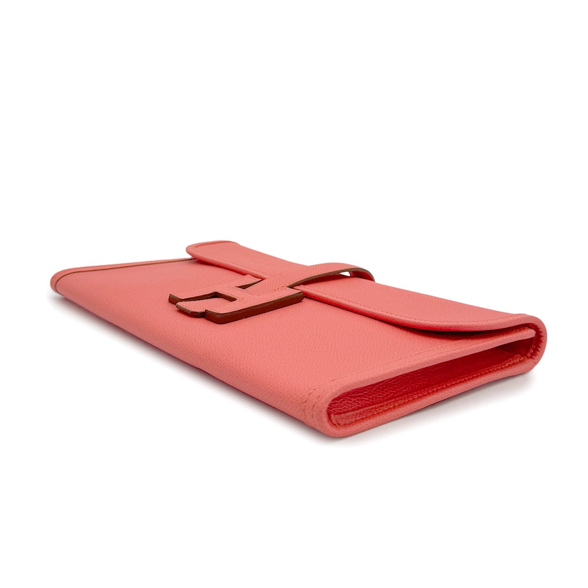 Luxury Promise Japan HERMES JIGE ELAN 29 FLAMINGO VEAU EPSOM CLUTCH BAG 2013 SQUARE Q 90312503