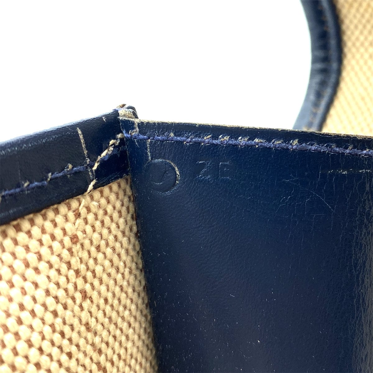 Luxury Promise Japan HERMES JIGE GM BLUE MARINE BOXCALF CLUTCH BAG 1980 CIRCLE J 90314767