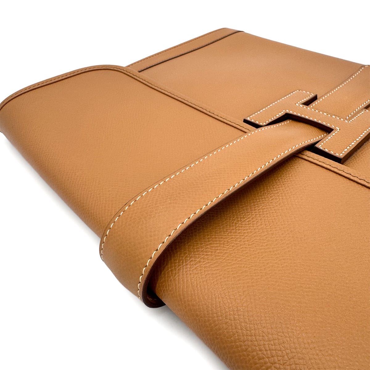 Luxury Promise Japan HERMES JIGE GM NATUREL COUCHEVEL CLUTCH BAG 〇R 90299610