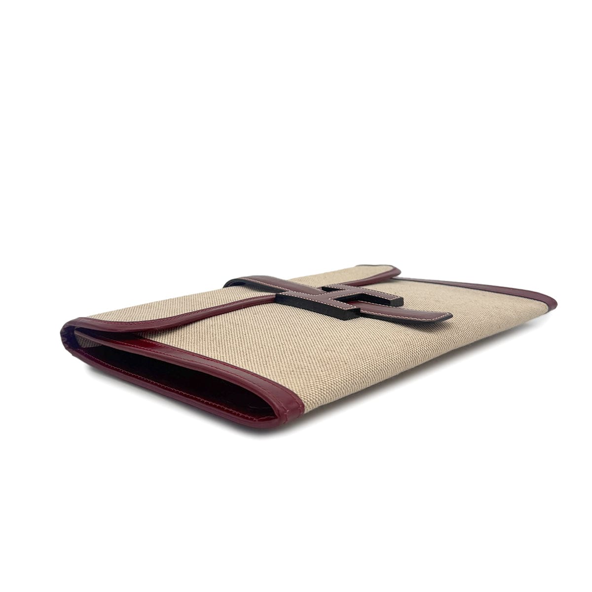Luxury Promise Japan HERMES JIGE PM CLUTCH BAG ROUGE H BOX CALF TOILE H 1981 CIRCLE K 90315010