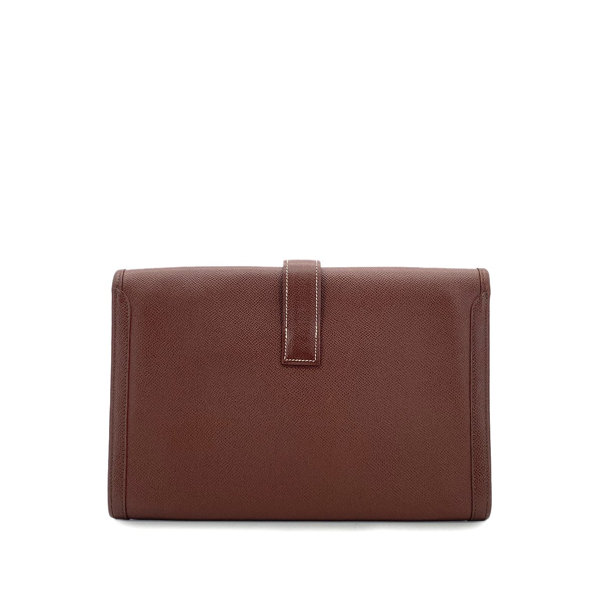 Luxury Promise Japan HERMES JIGE PM MARRON FONCE COURCHEVEL CLUTCH BAG 〇X 90296051