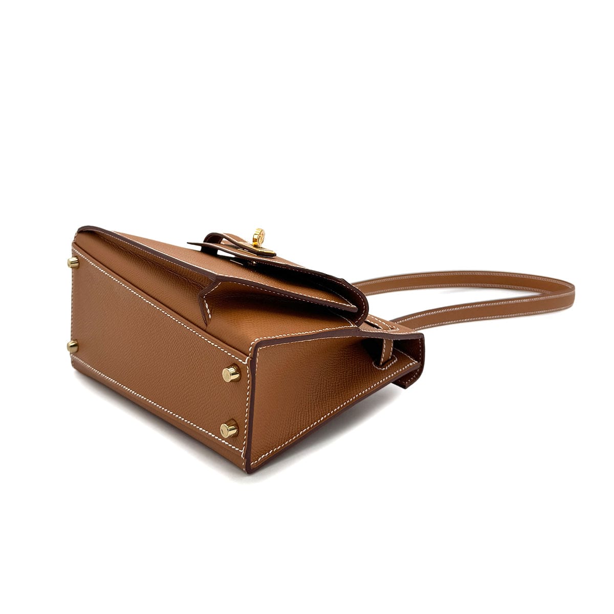 Luxury Promise Japan HERMES KELLY 20 SELLIER EN DESORDRE GOLD EPSOM SHOULDER BAG B GHW 90305997