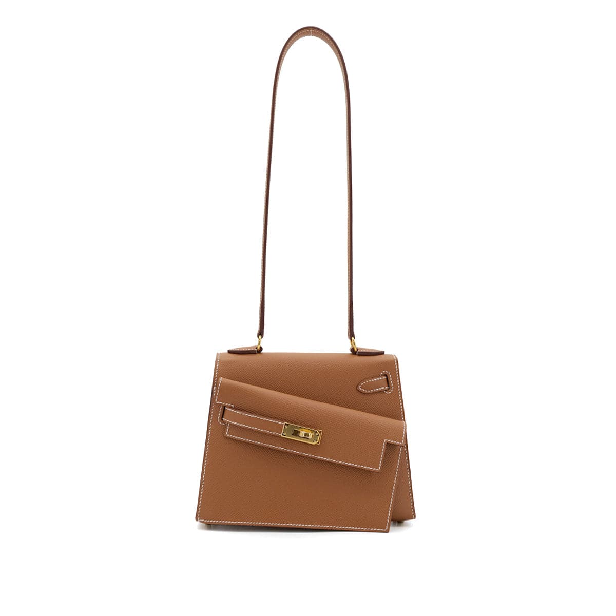 Luxury Promise Japan HERMES KELLY 20 SELLIER EN DESORDRE GOLD EPSOM SHOULDER BAG B GHW 90305997