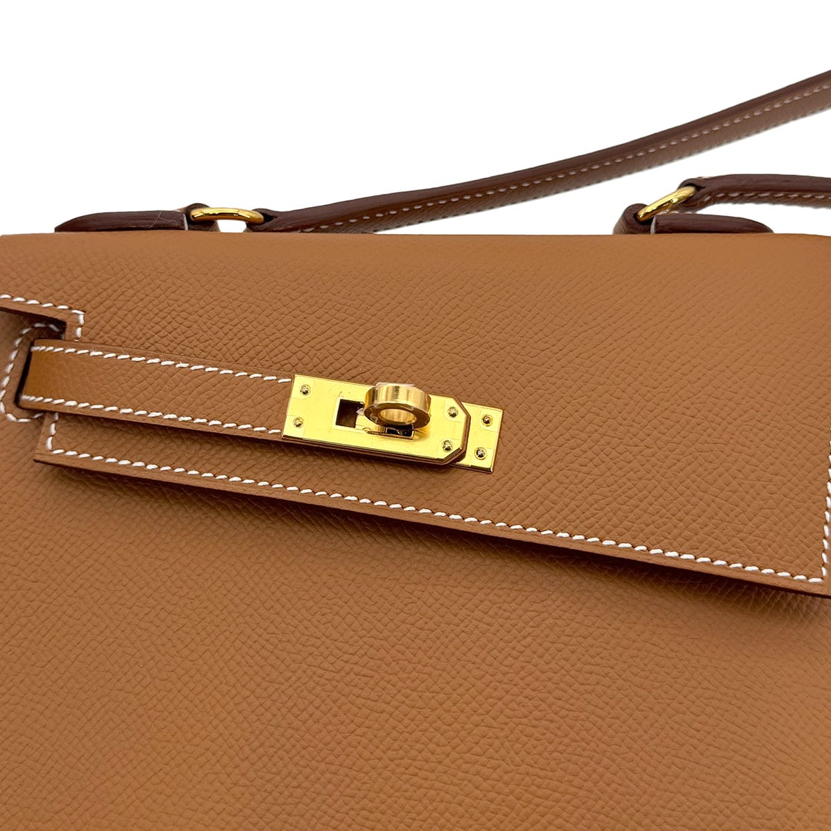 Luxury Promise Japan HERMES KELLY 20 SELLIER EN DESORDRE GOLD EPSOM SHOULDER BAG B GHW 90305997