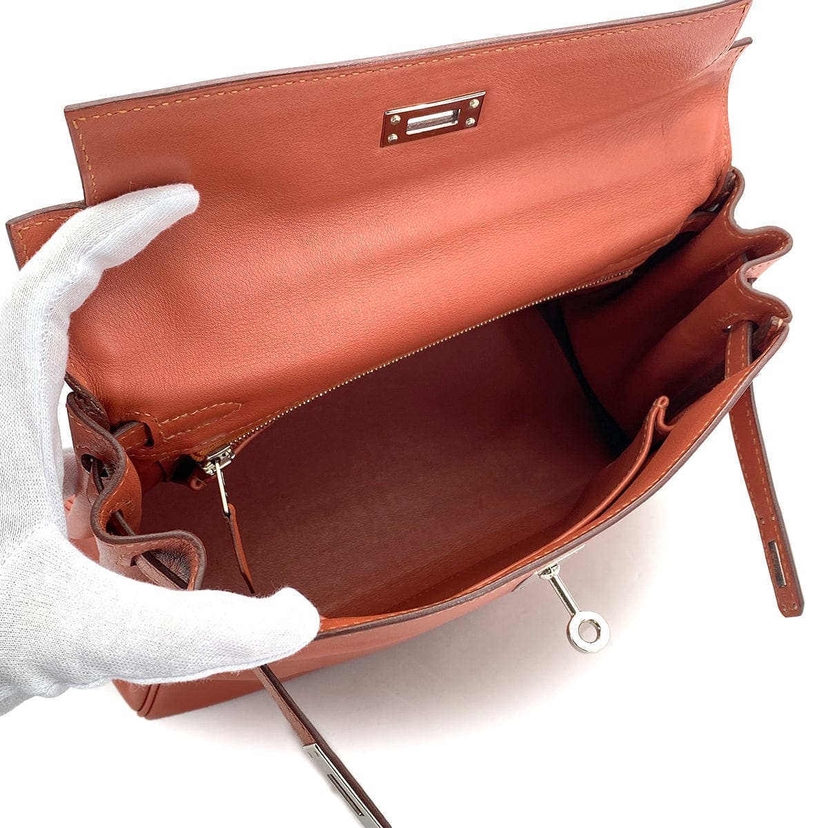 Luxury Promise Japan HERMES KELLY 25 RETORNE ROSY SWIFT HAND SHOULDER BAG 2008 SQUARE L PALLADIUM HARDWARE 90324810