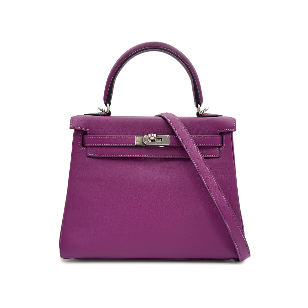 Luxury Promise Japan HERMES KELLY 25 RETOURNE ANEMONE VEAU SWIFT HAND SHOULDER BAG Y SHW 90303002