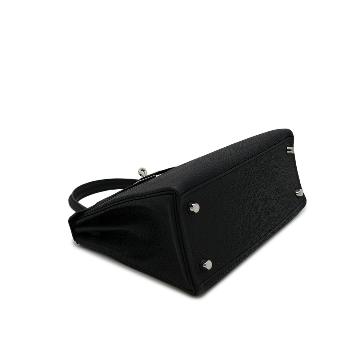 Luxury Promise Japan HERMES KELLY 25 RETOURNE BLACK TOGO HAND SHOULDER BAG D SHW 90303025