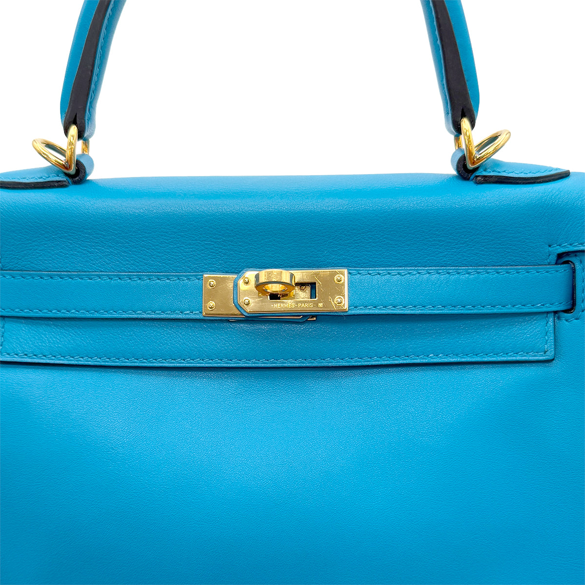Luxury Promise Japan HERMES KELLY 25 RETOURNE BLUE FRIDA VEAU SWIFT HAND SHOULDER BAG Y GHW 90302908