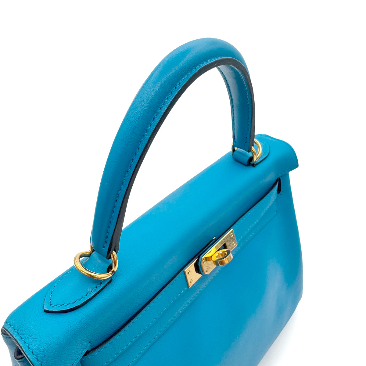 Luxury Promise Japan HERMES KELLY 25 RETOURNE BLUE FRIDA VEAU SWIFT HAND SHOULDER BAG Y GHW 90302908