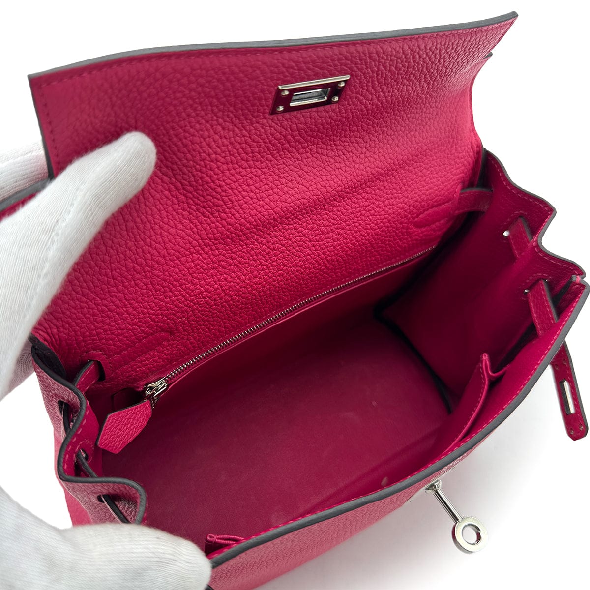 Luxury Promise Japan HERMES KELLY 25 RETOURNE FRANBOISE TOGO HAND SHOULDER BAG B PHW 90306281