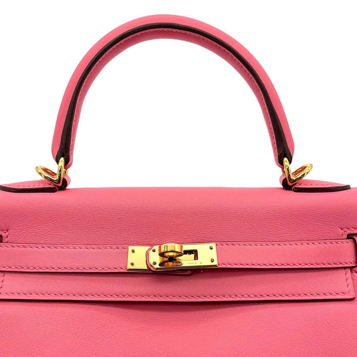 Luxury Promise Japan HERMES KELLY 25 RETOURNE ROSE AZALEE SWIFT HAND SHOULDER BAG D GHW 90296570