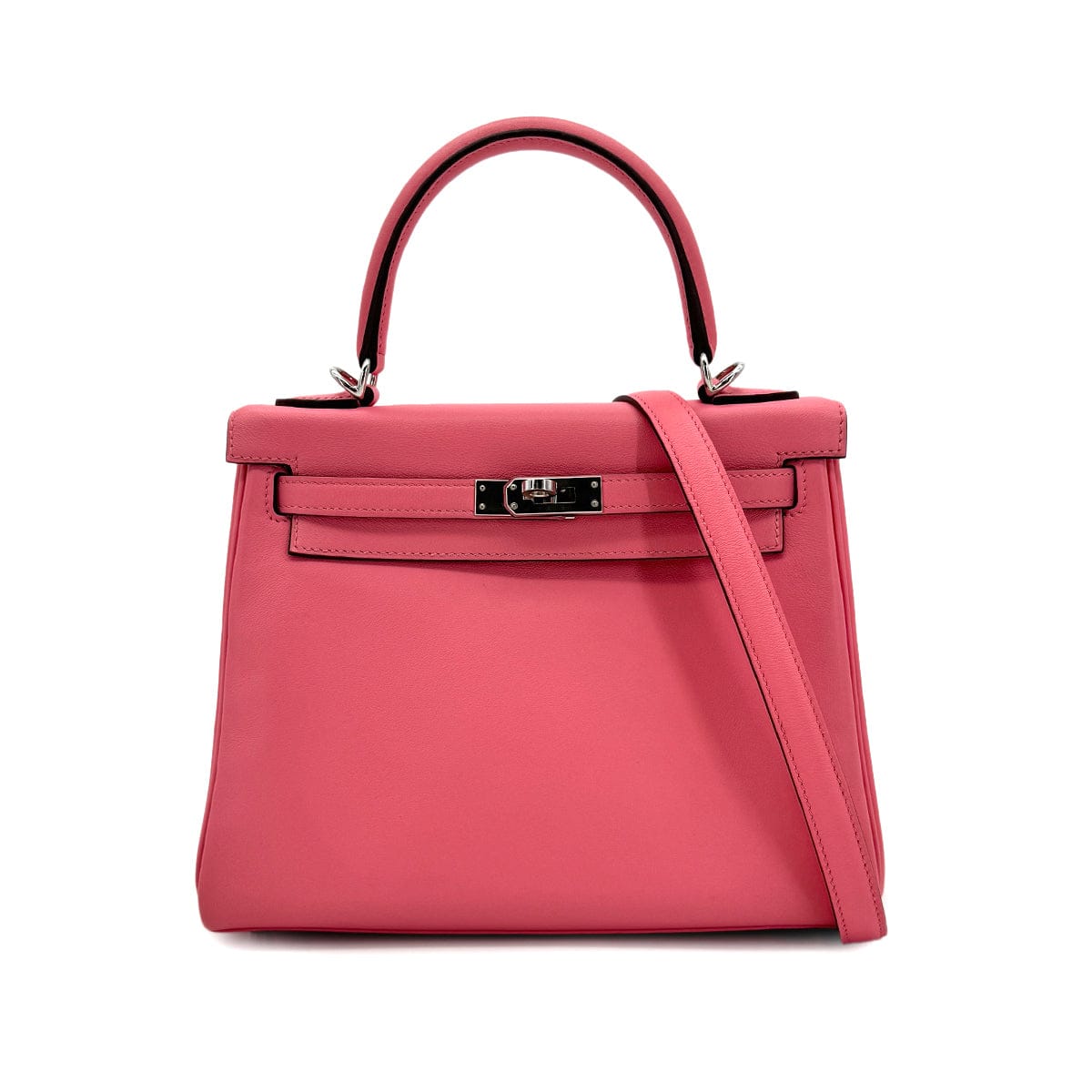 Luxury Promise Japan HERMES KELLY 25 RETOURNE ROSE AZALEE SWIFT HAND SHOULDER BAG Y SHW 90299823