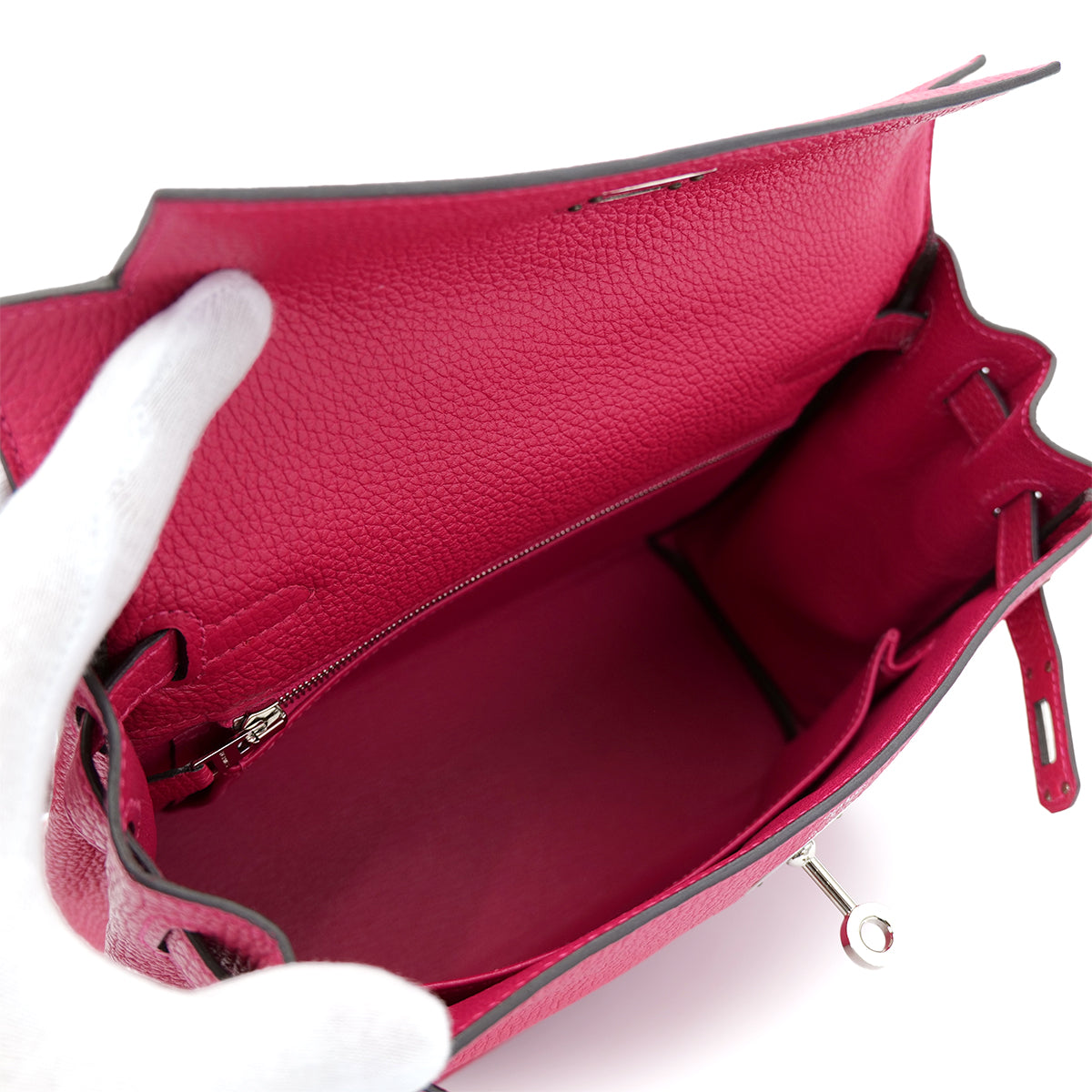 Luxury Promise Japan HERMES KELLY 25 RETOURNE ROSE MEXICOE TOGO HAND SHOULDER BAG U SHW 90301653
