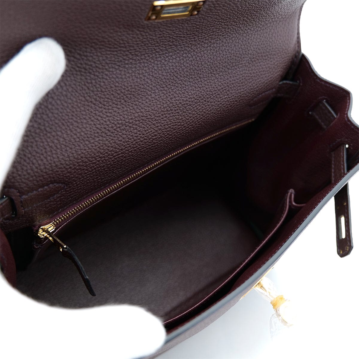 Luxury Promise Japan HERMES KELLY 25 RETOURNE ROUGE SELLIER TOGO HAND SHOULDER BAG B GHW 90301725