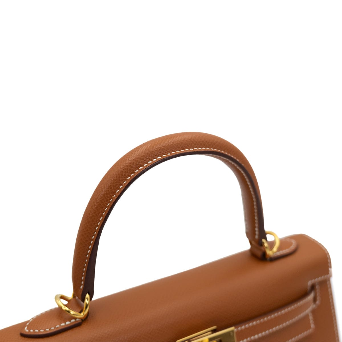 Luxury Promise Japan HERMES KELLY 25 SELLIER GOLD EPSOM HAND SHOULDER BAG B GHW 90301628