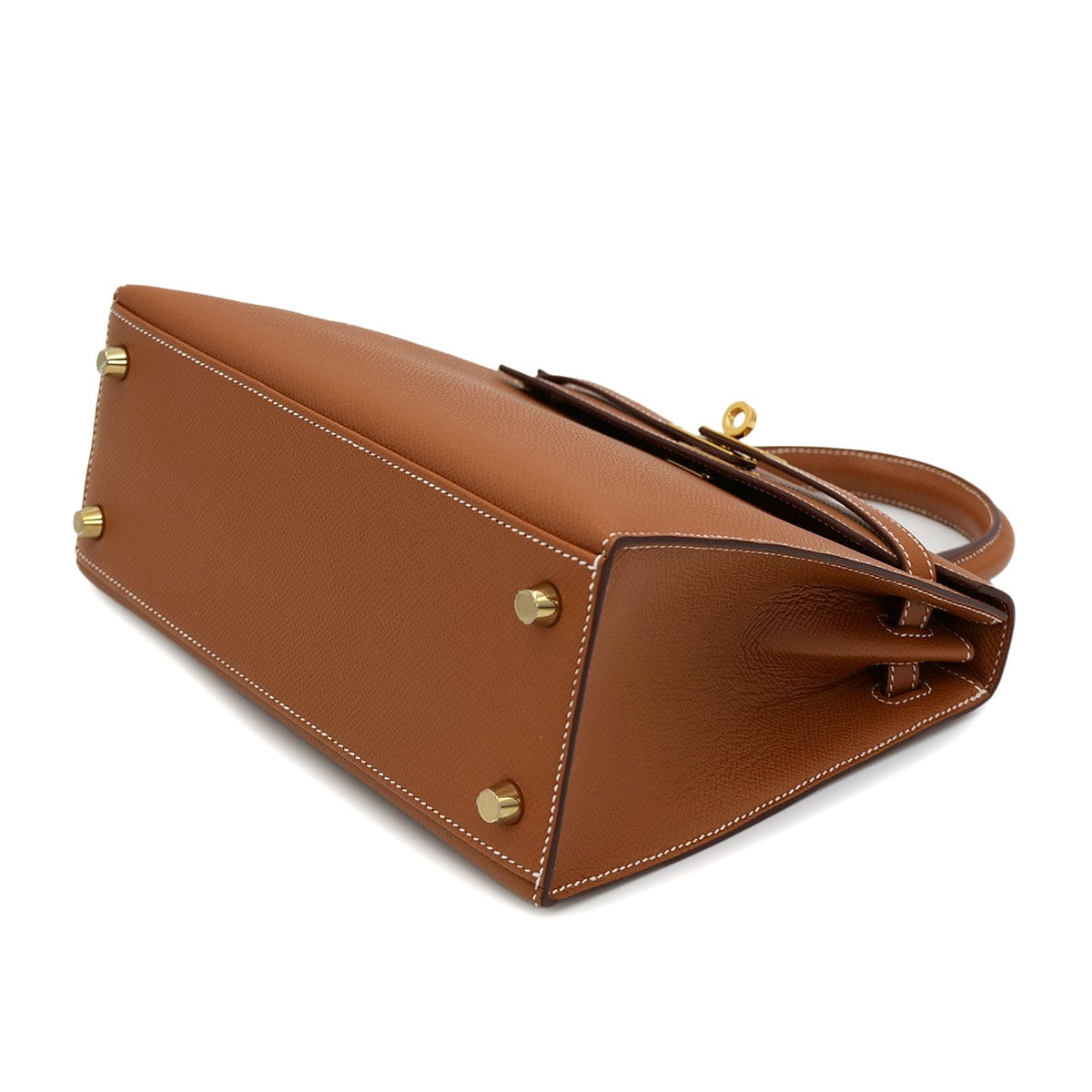 Luxury Promise Japan HERMES KELLY 25 SELLIER GOLD EPSOM HAND SHOULDER BAG B GHW 90301628